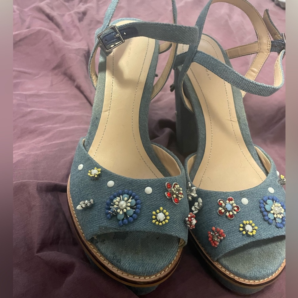 Denim platform heals (6inch)
